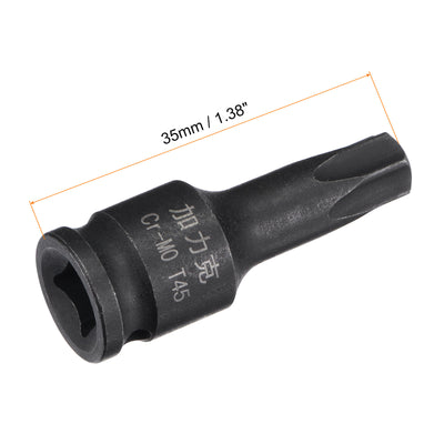 Harfington Impact Torx Bit Socket, Square Drive CR-MO Metric Sizes