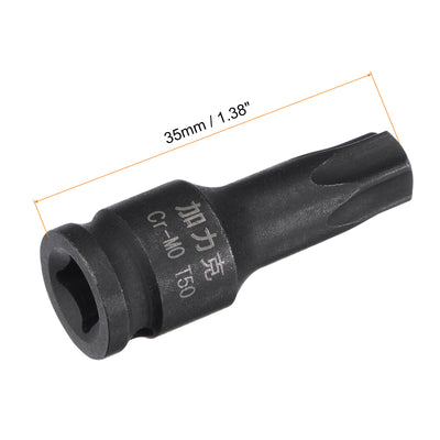 Harfington Impact Torx Bit Socket, Square Drive CR-MO Metric Sizes