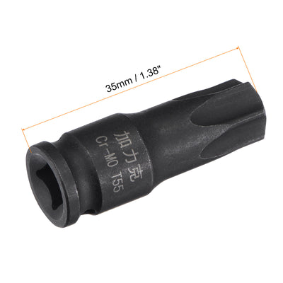Harfington Impact Torx Bit Socket, Square Drive CR-MO Metric Sizes