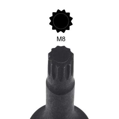 Harfington Impact Spline Bit Socket, CR-MO Metric Sizes