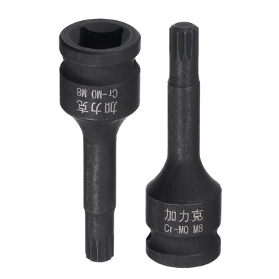 Harfington Impact Spline Bit Socket, CR-MO Metric Sizes