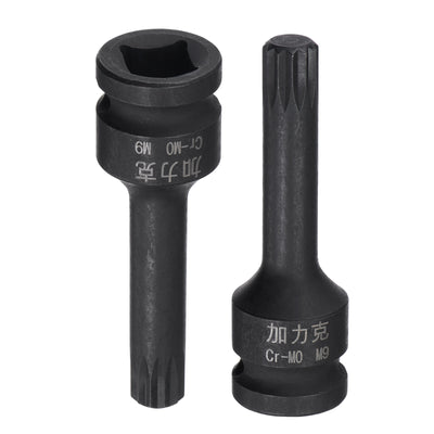 Harfington Impact Spline Bit Socket, CR-MO Metric Sizes