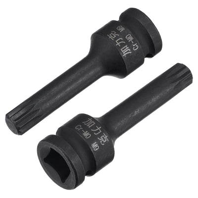 Harfington Impact Spline Bit Socket, CR-MO Metric Sizes
