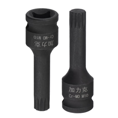 Harfington Impact Spline Bit Socket, CR-MO Metric Sizes