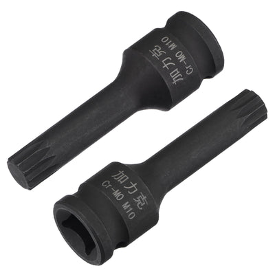 Harfington Impact Spline Bit Socket, CR-MO Metric Sizes
