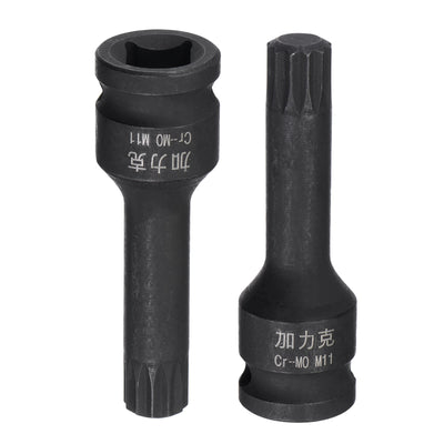 Harfington Impact Spline Bit Socket, CR-MO Metric Sizes