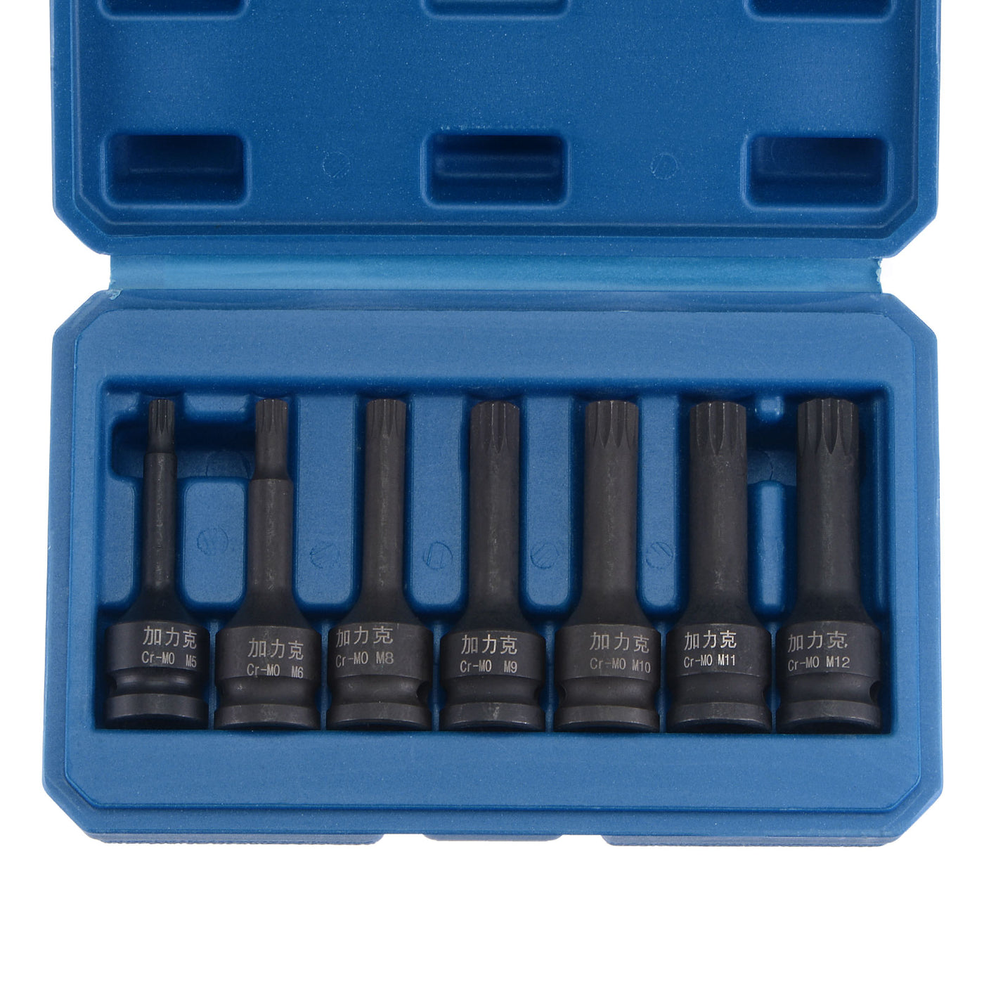 Harfington 3/8" Drive Impact Spline Bit Socket Set, M5 - M12, Metric 60mm Length, CR-MO