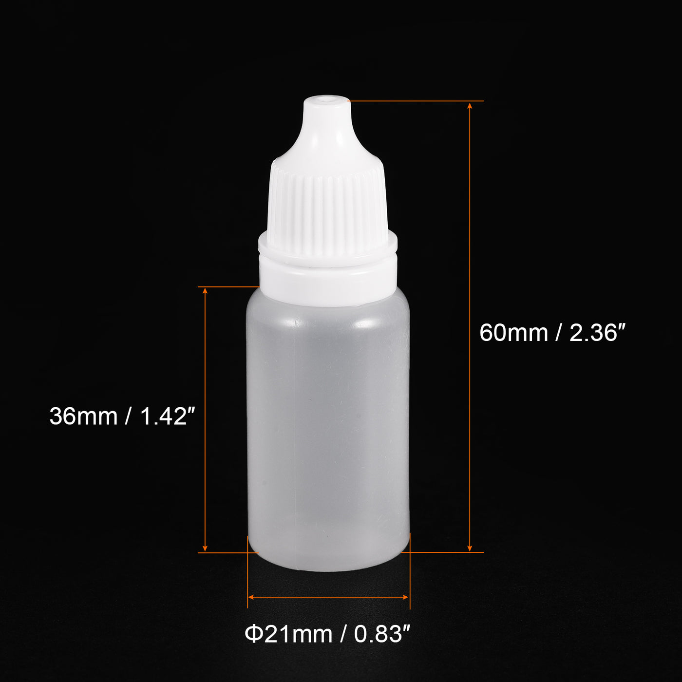 Harfington 12Pcs Empty Plastic Dropper Bottles Squeezable Containers 10ml White Cap