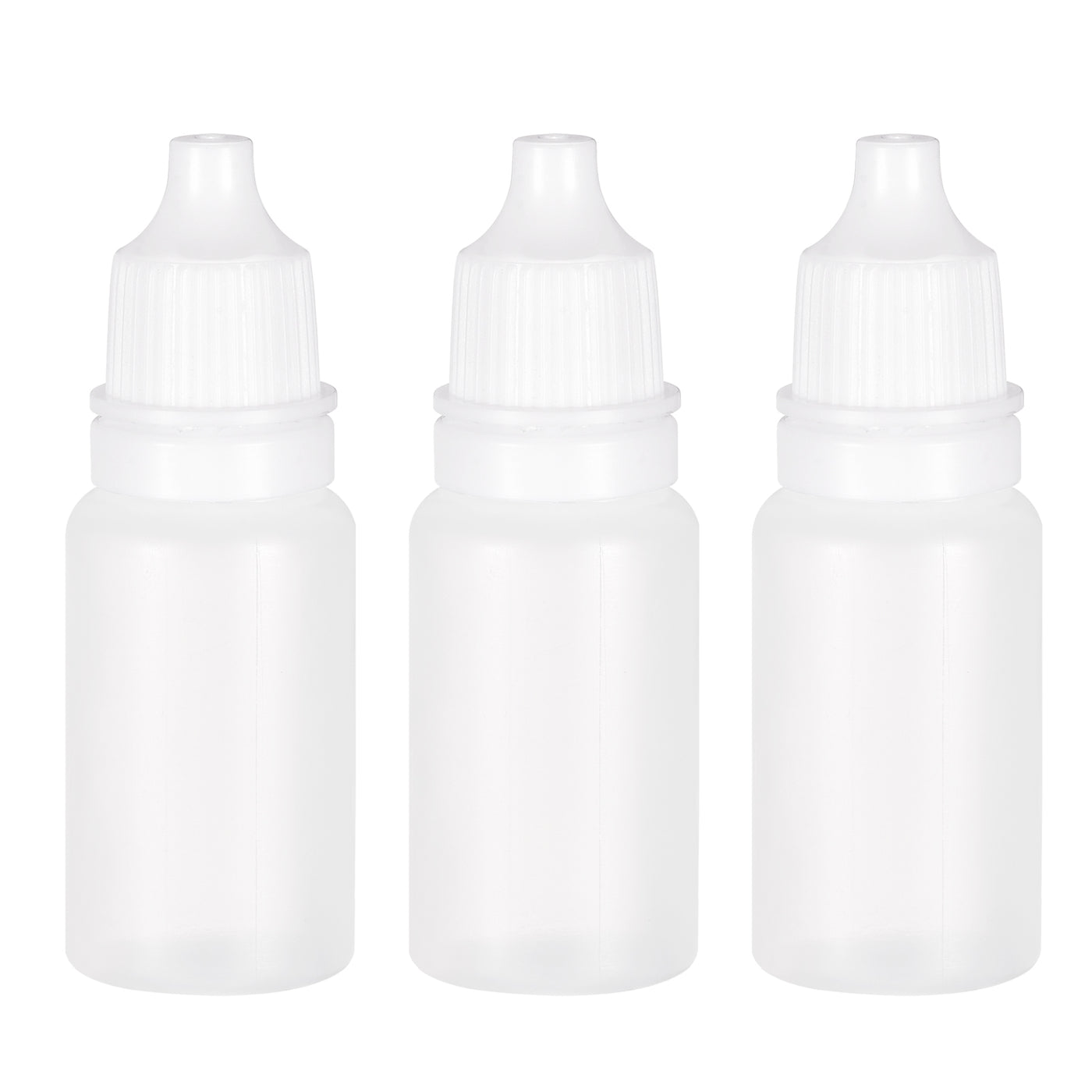 Harfington 12Pcs Empty Plastic Dropper Bottles Squeezable Containers 10ml White Cap