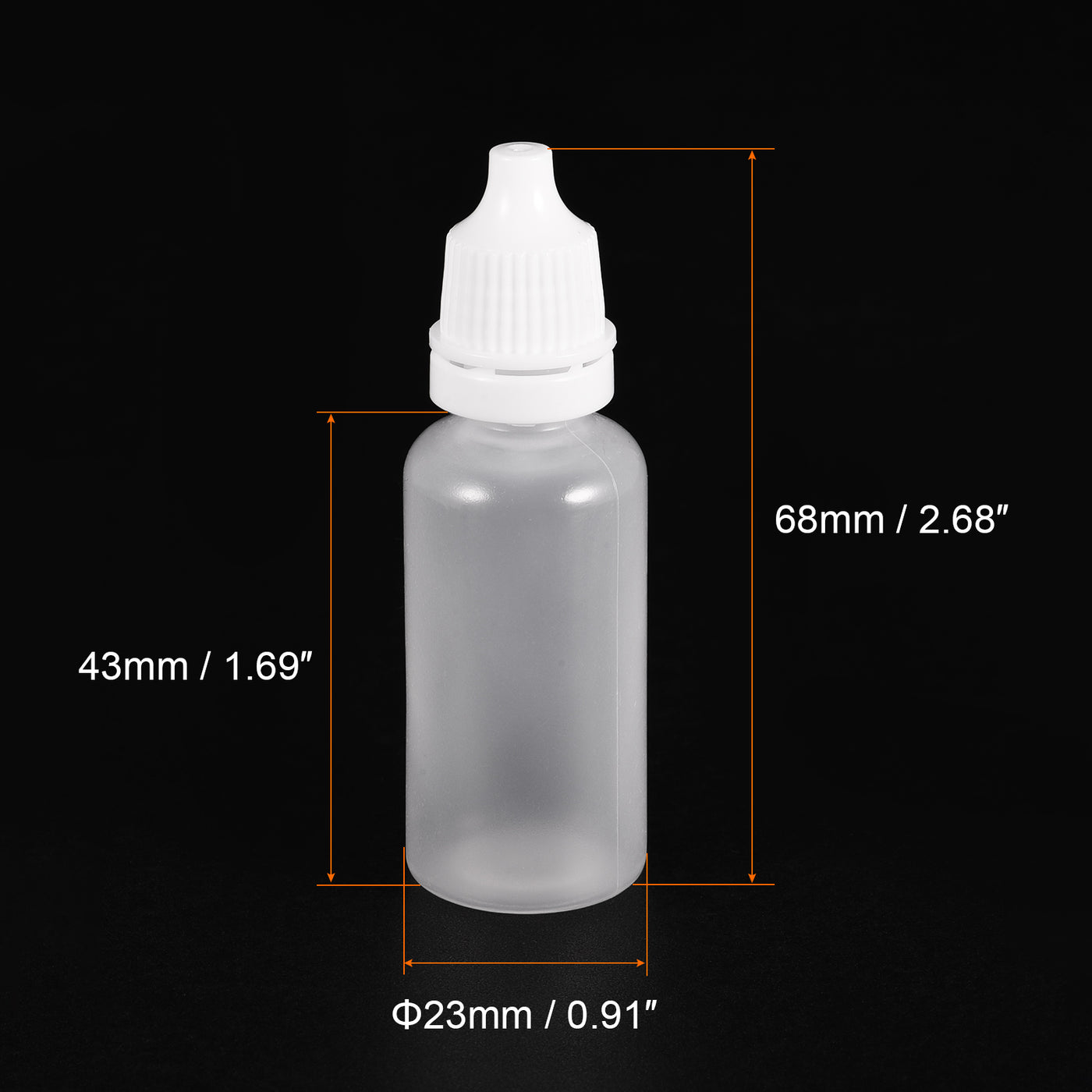 Harfington 12Pcs Empty Plastic Dropper Bottles Squeezable Containers 15ml White Cap