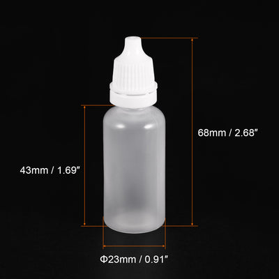 Harfington 12Pcs Empty Plastic Dropper Bottles Squeezable Containers 15ml White Cap