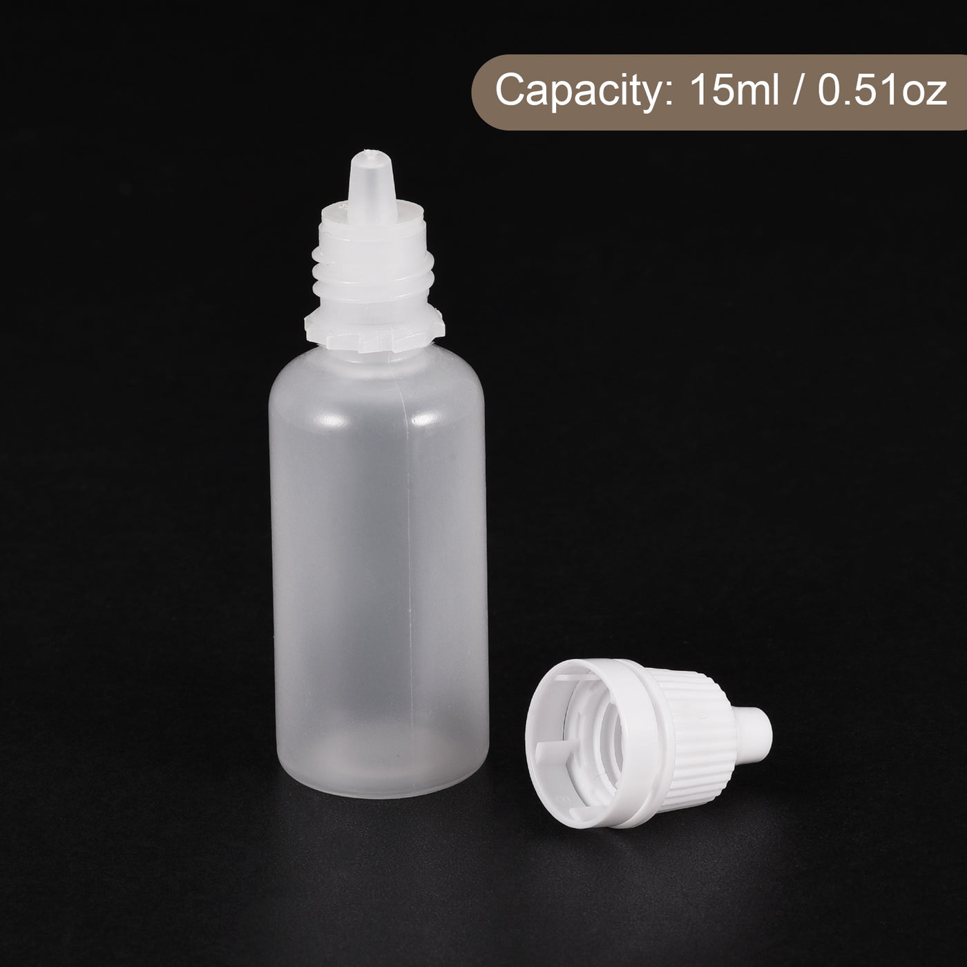 Harfington 12Pcs Empty Plastic Dropper Bottles Squeezable Containers 15ml White Cap