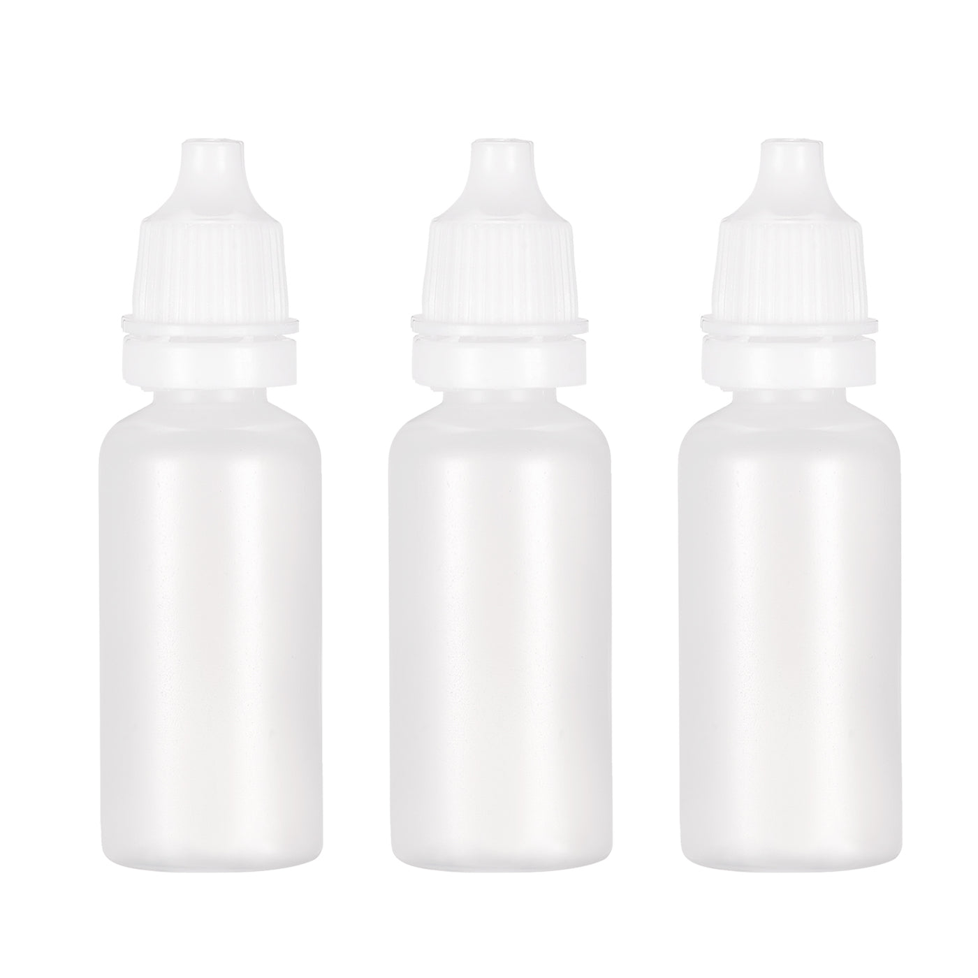 Harfington 12Pcs Empty Plastic Dropper Bottles Squeezable Containers 15ml White Cap