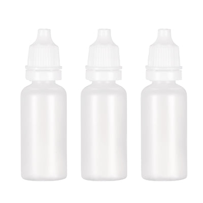 Harfington 12Pcs Empty Plastic Dropper Bottles Squeezable Containers 15ml White Cap