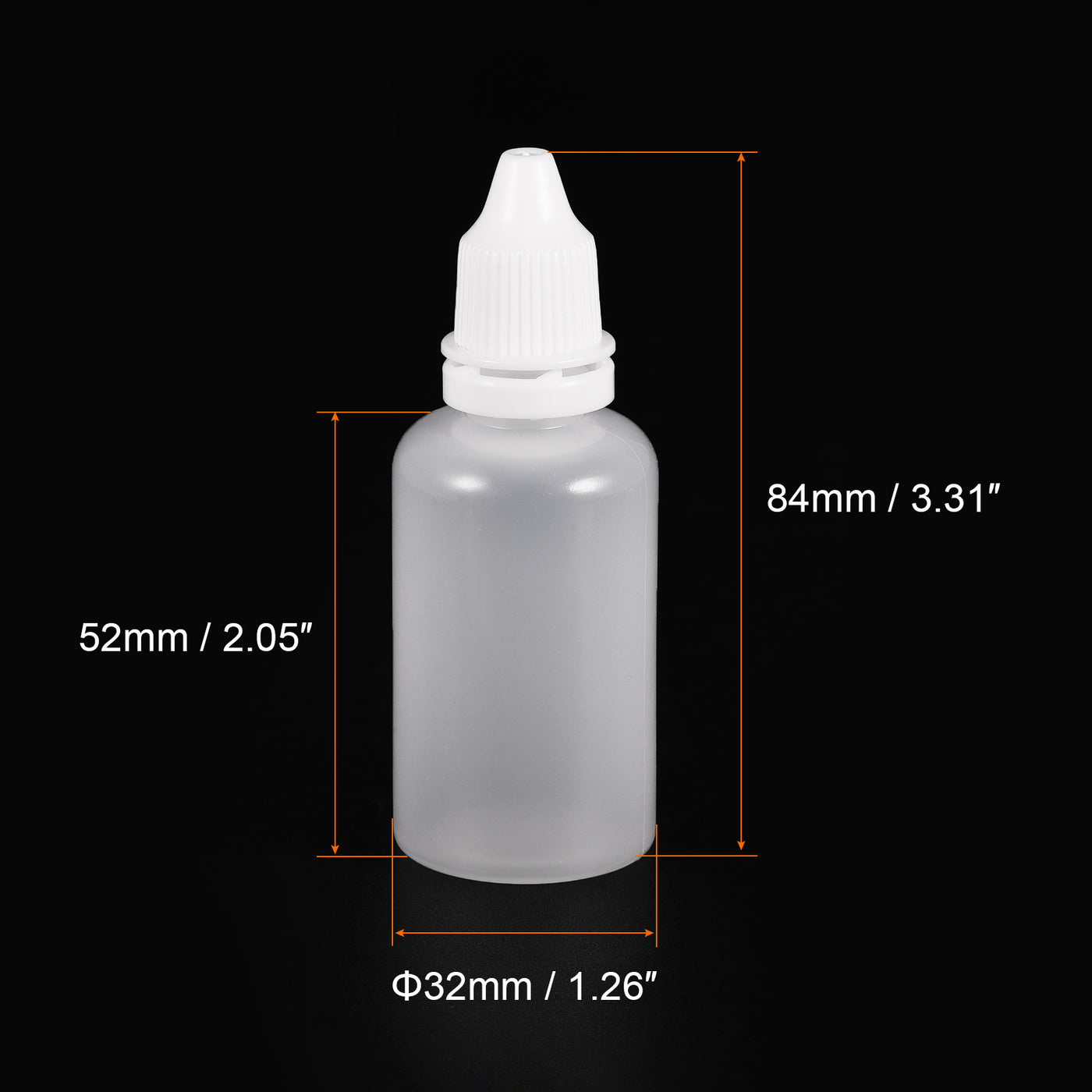 Harfington 12Pcs Empty Plastic Dropper Bottles Squeezable Containers 30ml White Cap