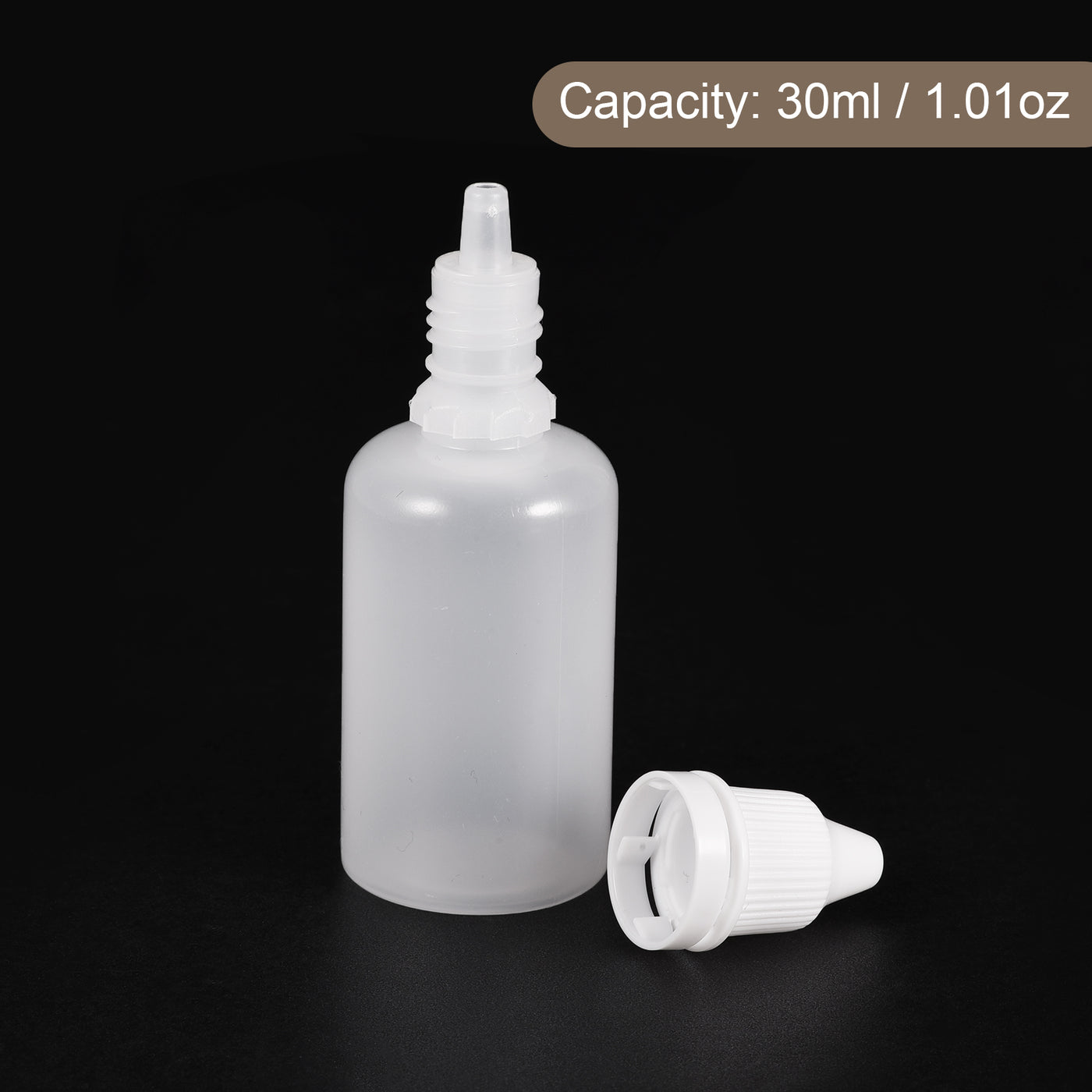 Harfington 12Pcs Empty Plastic Dropper Bottles Squeezable Containers 30ml White Cap