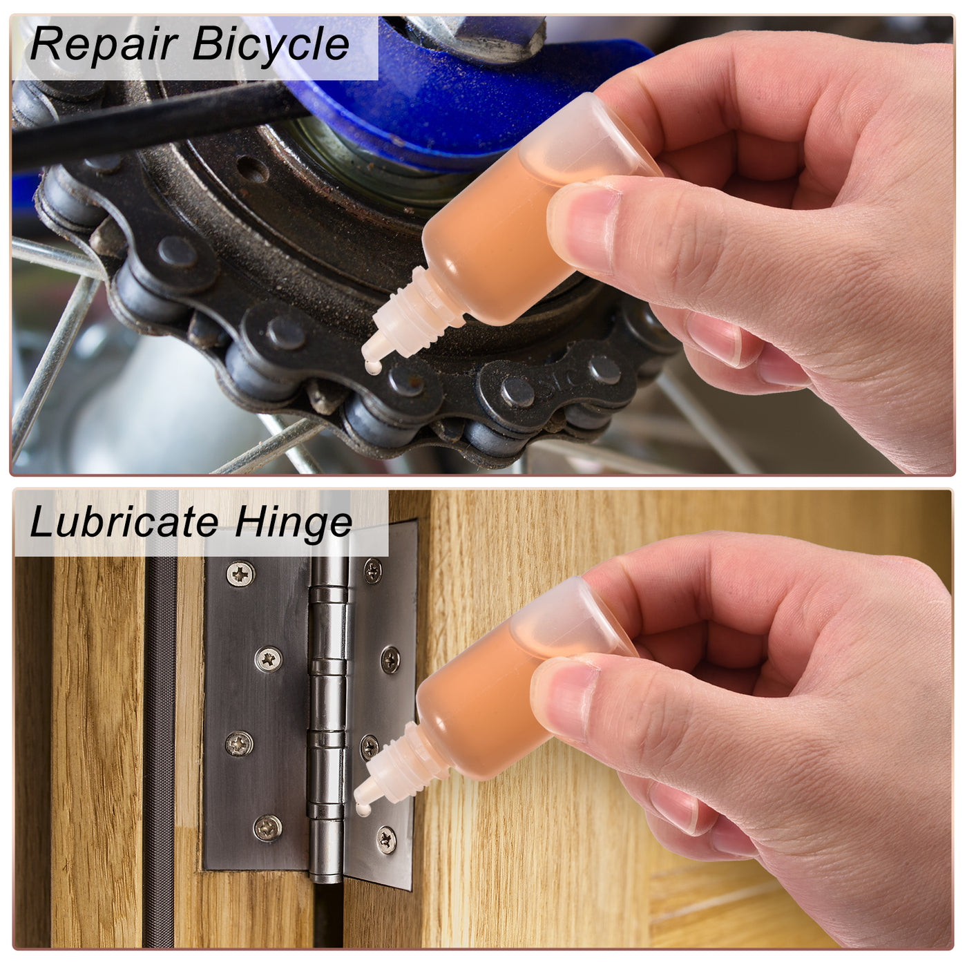 Harfington 12Pcs Empty Plastic Dropper Bottles Squeezable Containers 30ml White Cap