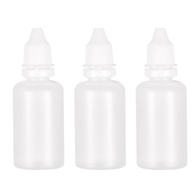 Harfington 12Pcs Empty Plastic Dropper Bottles Squeezable Containers 30ml White Cap