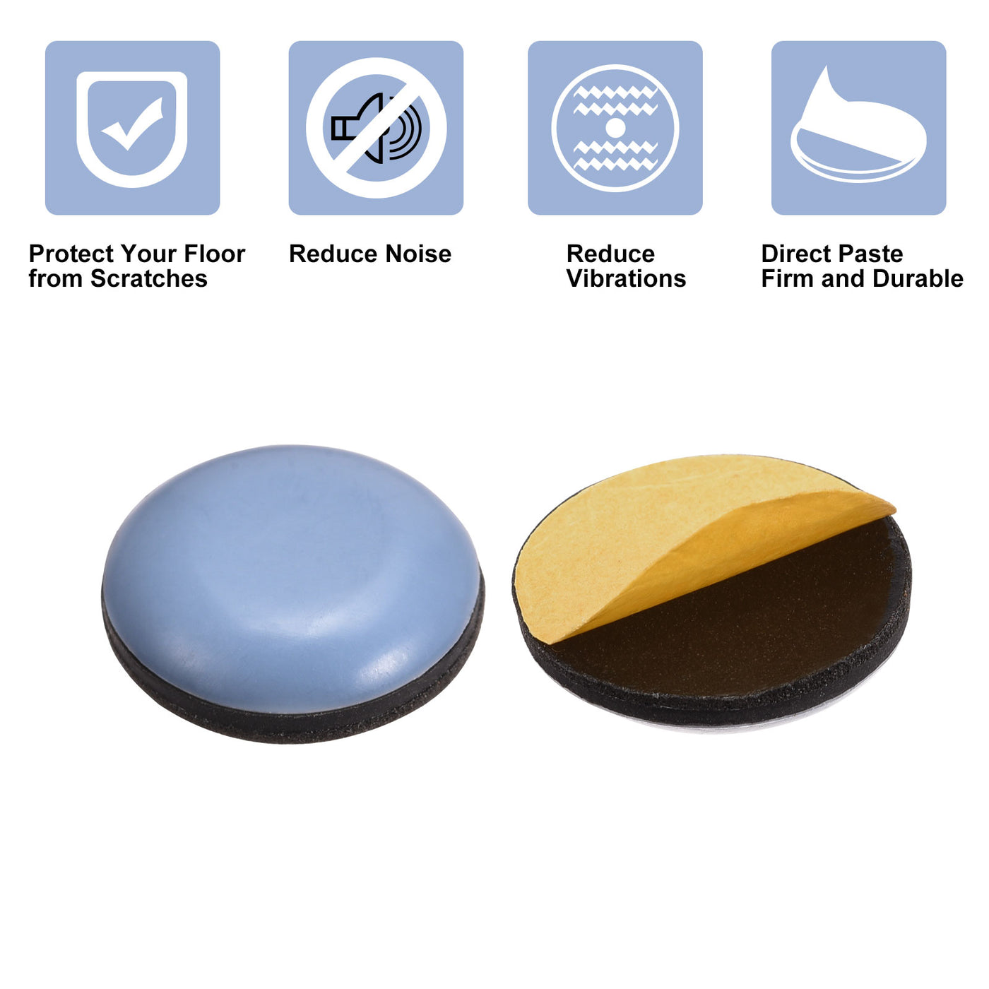 Harfington Round PTFE Furniture Sliders, Adhesive Self Stick for Tabletop