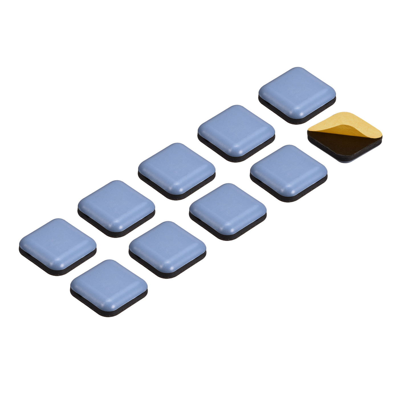 Harfington Square PTFE Furniture Sliders, Adhesive Self Stick for Hardwood