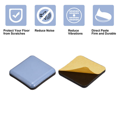 Harfington Square PTFE Furniture Sliders, Adhesive Self Stick for Hardwood