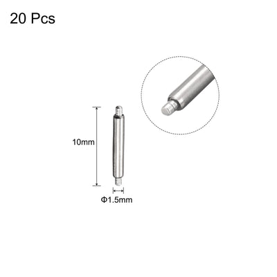Harfington 20pcs Watch Band Pin 8mm Stainless Steel Spring Bar Pins 1.5mm Dia.