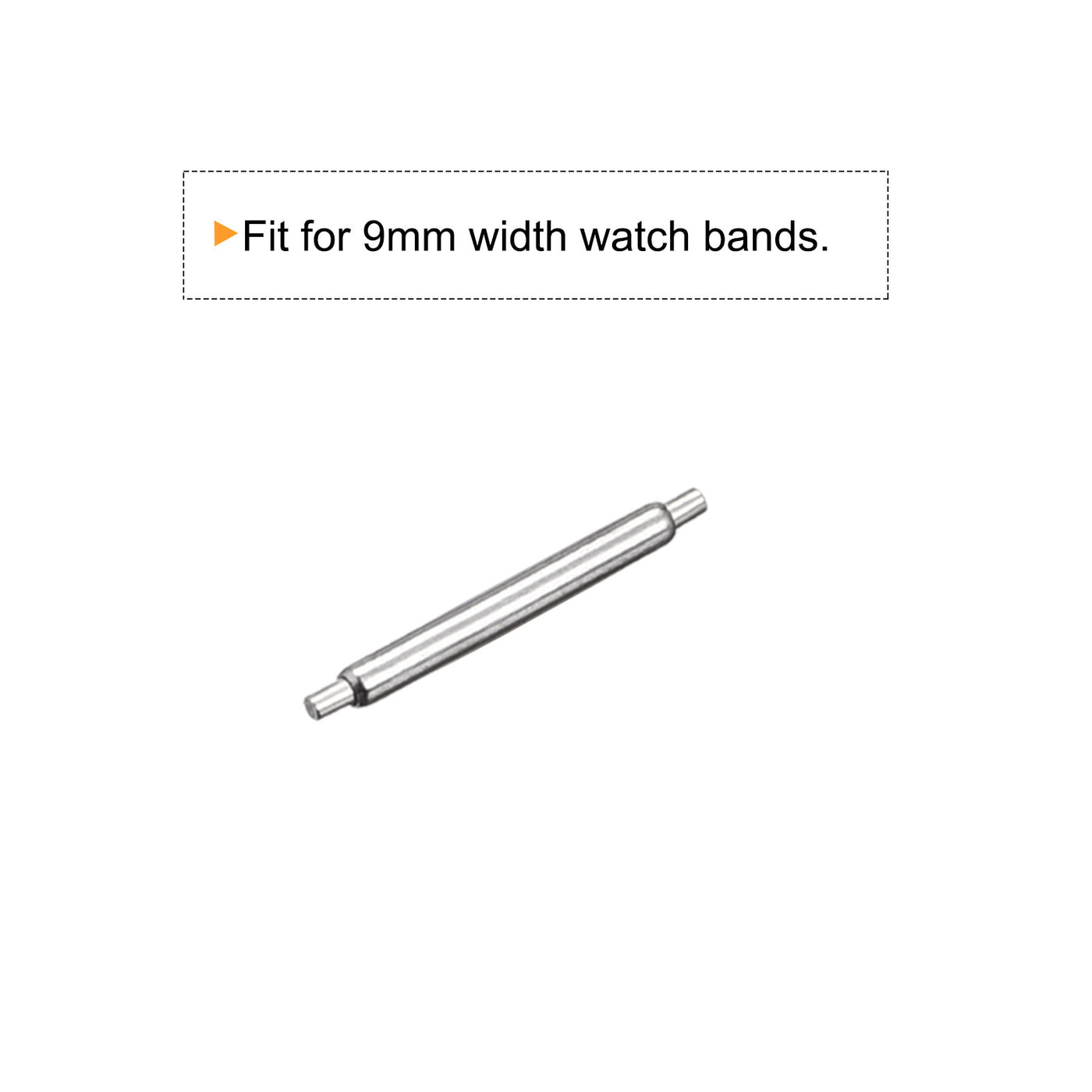 Harfington 20pcs Watch Band Pin 9mm Stainless Steel Spring Bar Pins 1.2mm Dia.