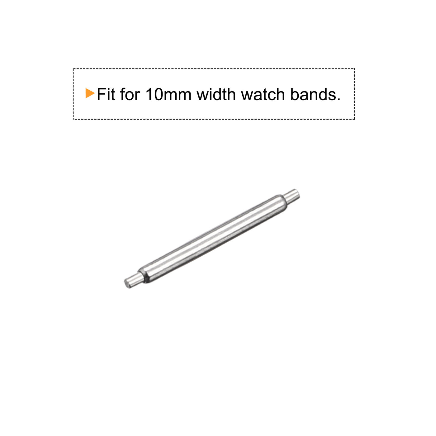 Harfington 20pcs Watch Band Pin 10mm Stainless Steel Spring Bar Pins 1.2mm Dia.