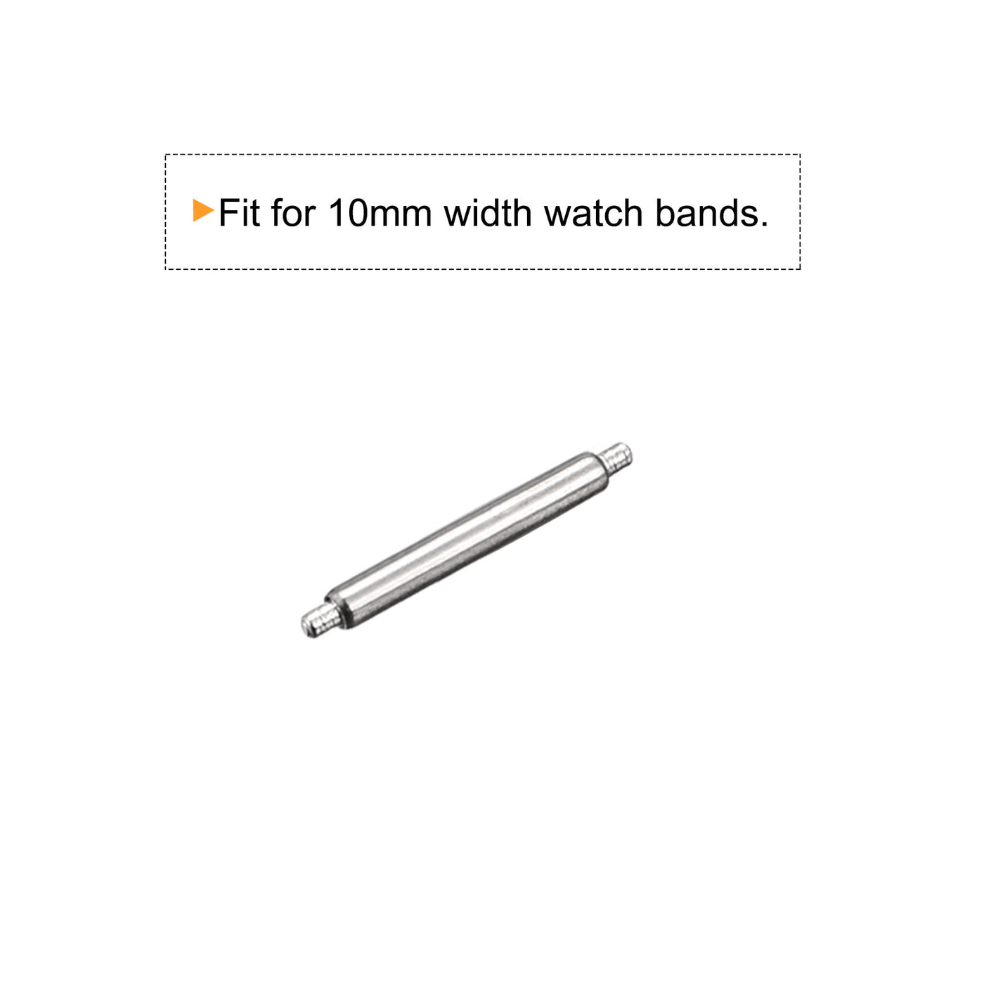 Harfington 20pcs Watch Band Pin 10mm Stainless Steel Spring Bar Pins 1.5mm Dia.