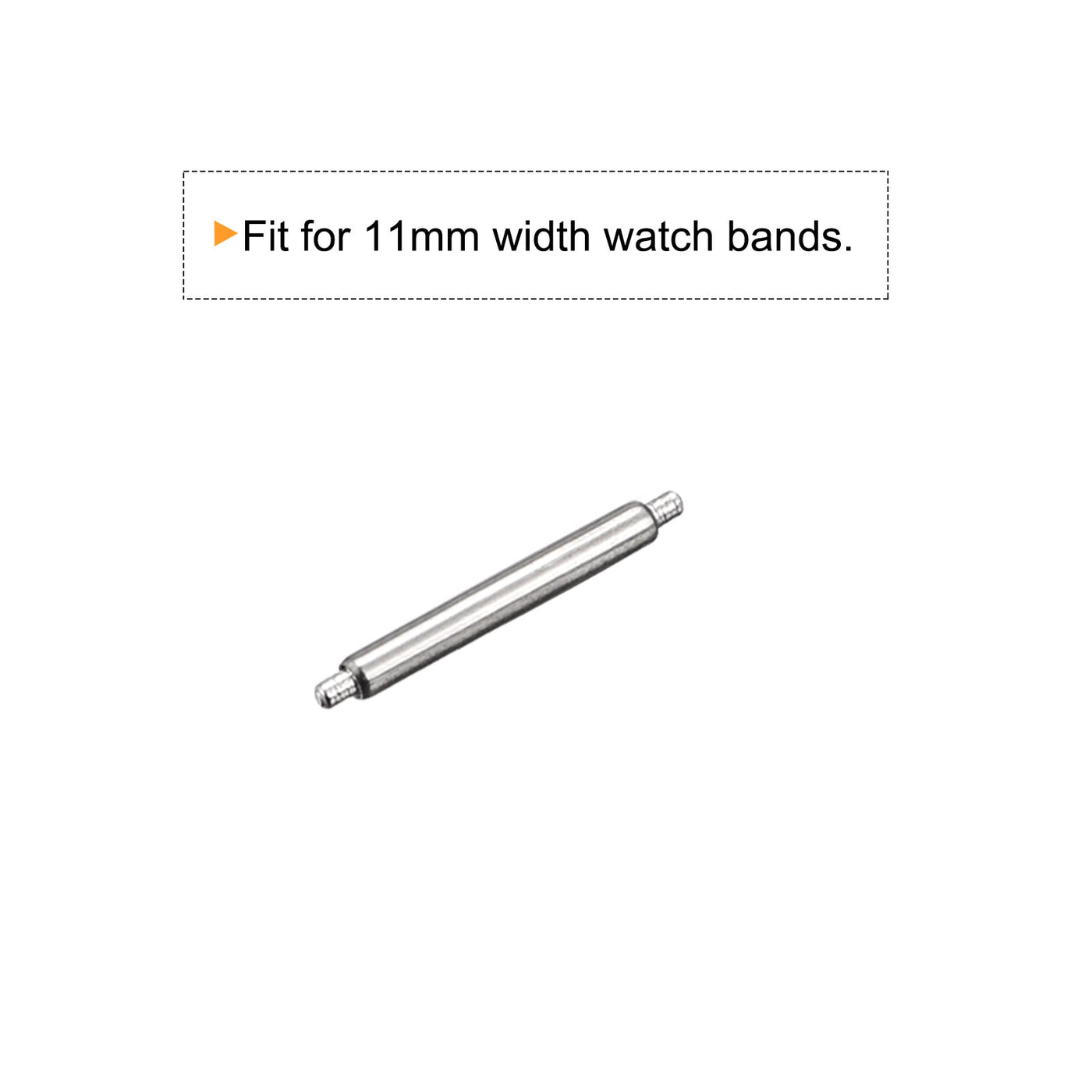 Harfington 20pcs Watch Band Pin 11mm Stainless Steel Spring Bar Pins 1.5mm Dia.