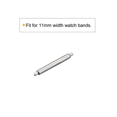 Harfington 20pcs Watch Band Pin 11mm Stainless Steel Spring Bar Pins 1.5mm Dia.