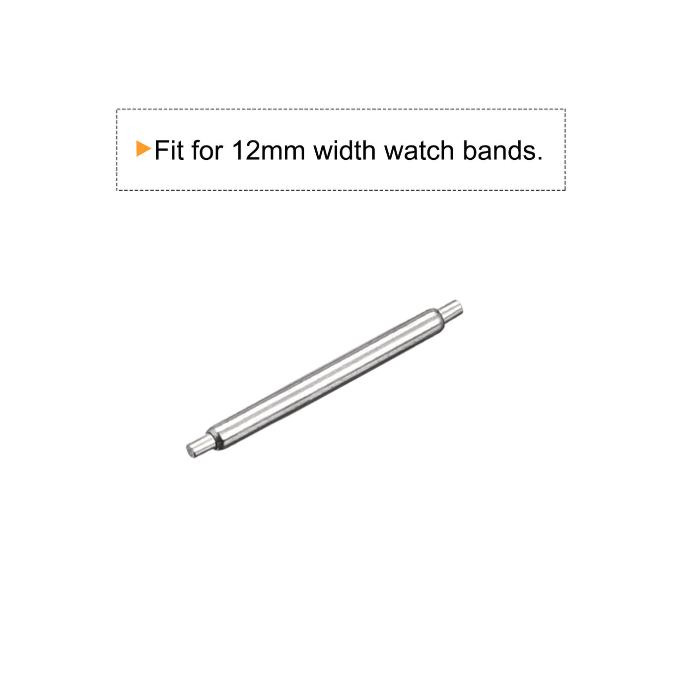 Harfington 20pcs Watch Band Pin 12mm Stainless Steel Spring Bar Pins 1.2mm Dia.