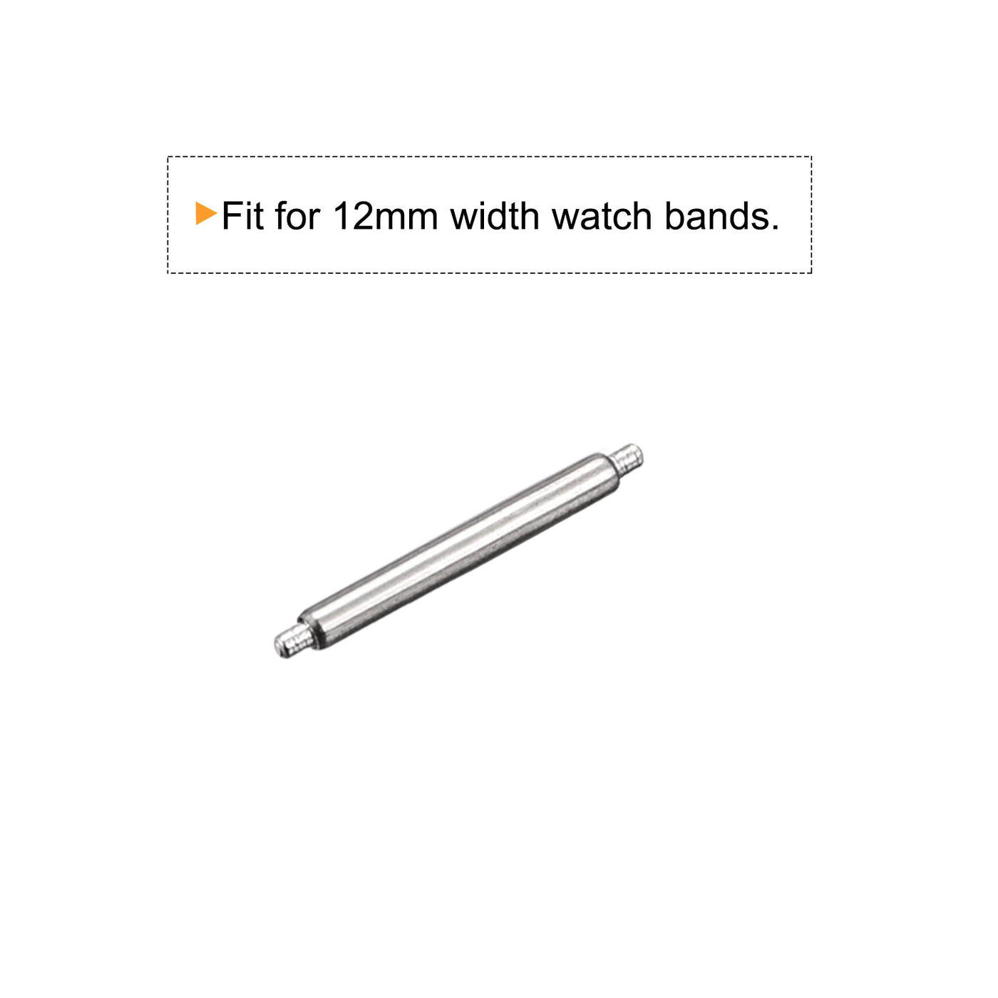 Harfington 20pcs Watch Band Pin 12mm Stainless Steel Spring Bar Pins 1.5mm Dia.