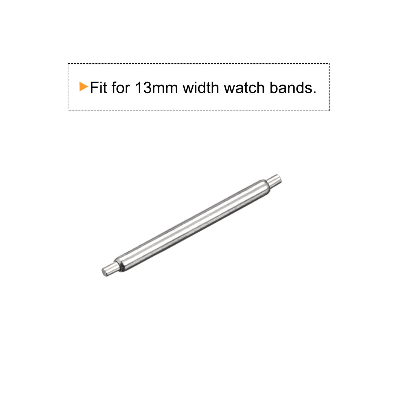 Harfington 20pcs Watch Band Pin 13mm Stainless Steel Spring Bar Pins 1.2mm Dia.