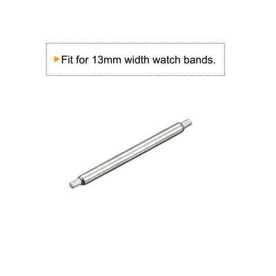 Harfington 20pcs Watch Band Pin 13mm Stainless Steel Spring Bar Pins 1.2mm Dia.