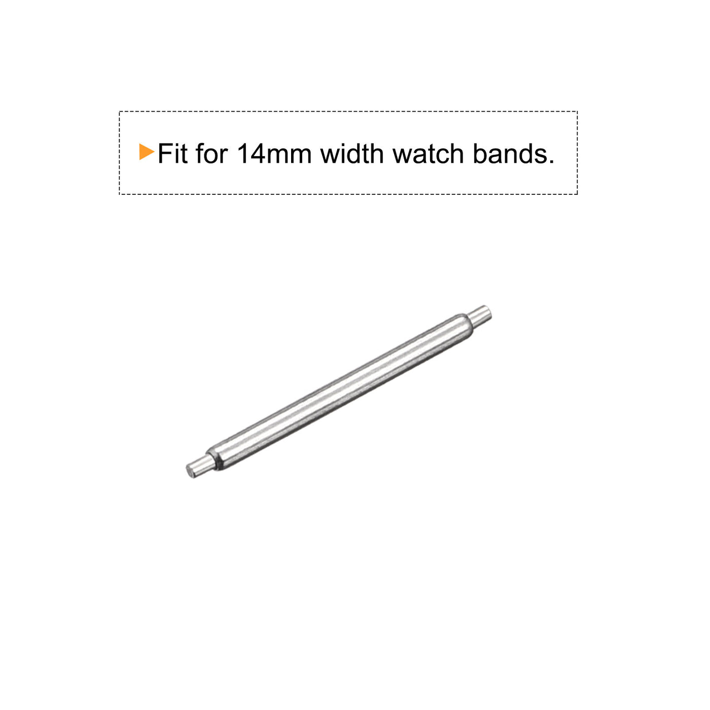 Harfington 20pcs Watch Band Pin 14mm Stainless Steel Spring Bar Pins 1.2mm Dia.