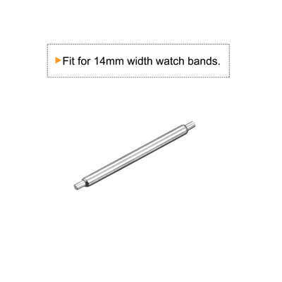 Harfington 20pcs Watch Band Pin 14mm Stainless Steel Spring Bar Pins 1.2mm Dia.