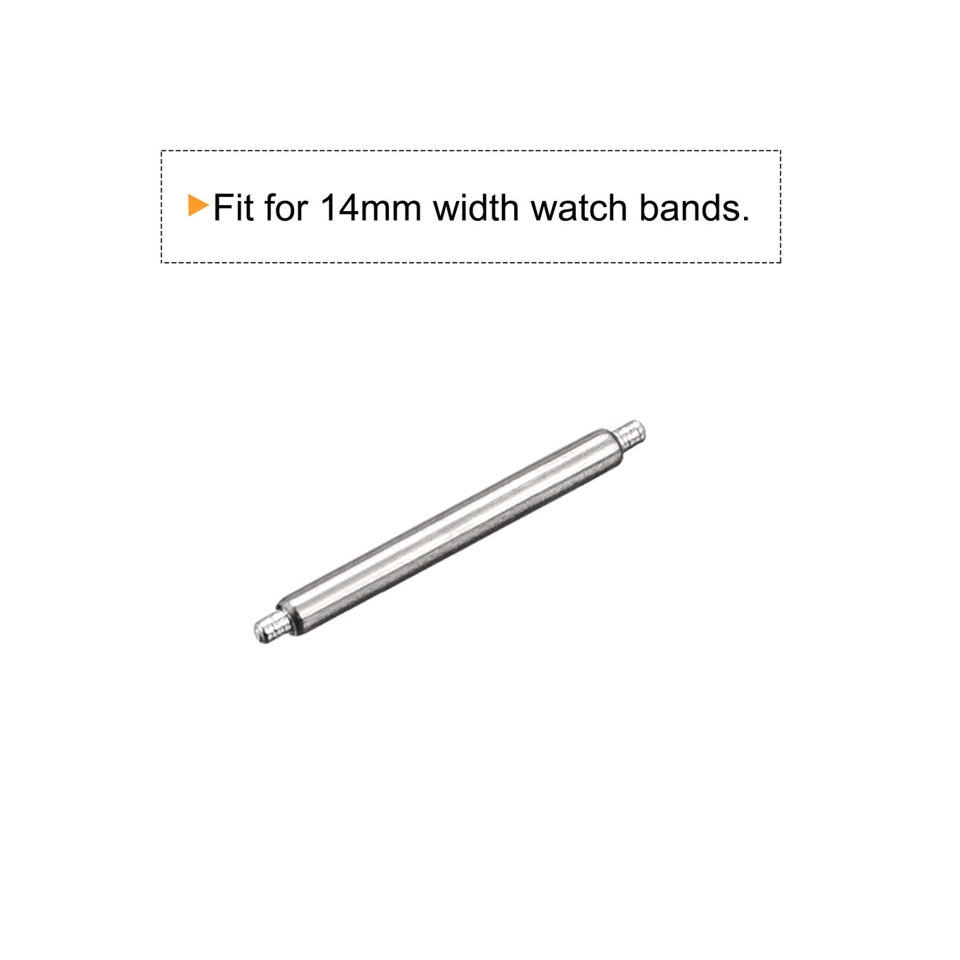 Harfington 20pcs Watch Band Pin 14mm Stainless Steel Spring Bar Pins 1.5mm Dia.