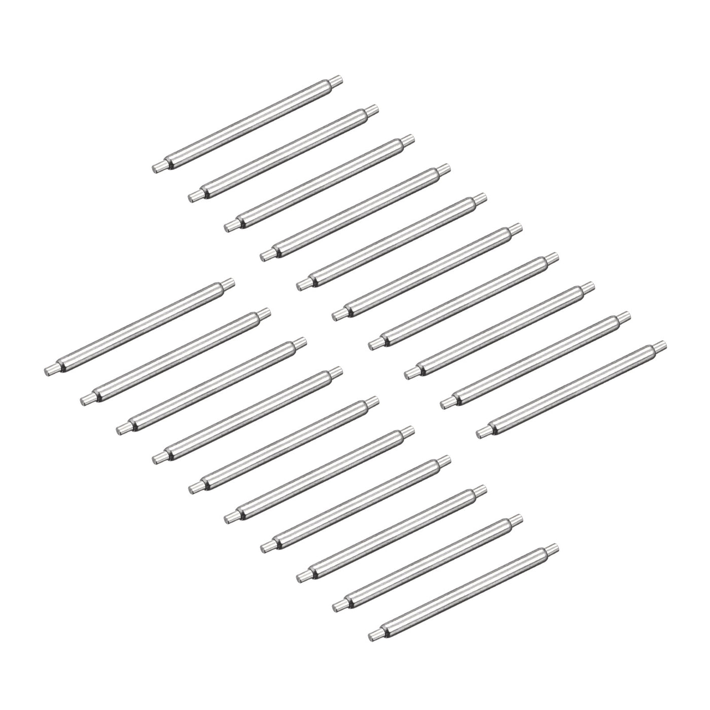 Harfington 20pcs Watch Band Pin 15mm Stainless Steel Spring Bar Pins 1.2mm Dia.
