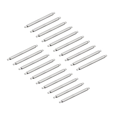 Harfington 20pcs Watch Band Pin 15mm Stainless Steel Spring Bar Pins 1.2mm Dia.