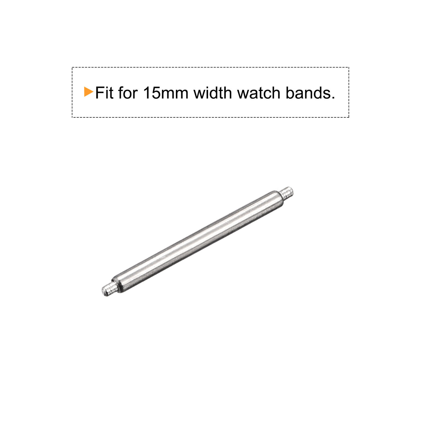 Harfington 20pcs Watch Band Pin 15mm Stainless Steel Spring Bar Pins 1.5mm Dia.