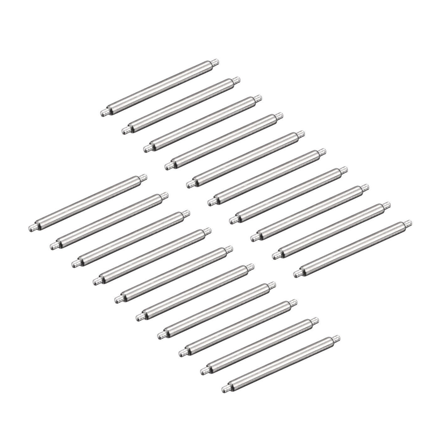 Harfington 20pcs Watch Band Pin 15mm Stainless Steel Spring Bar Pins 1.5mm Dia.