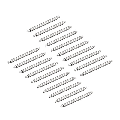 Harfington 20pcs Watch Band Pin 15mm Stainless Steel Spring Bar Pins 1.5mm Dia.
