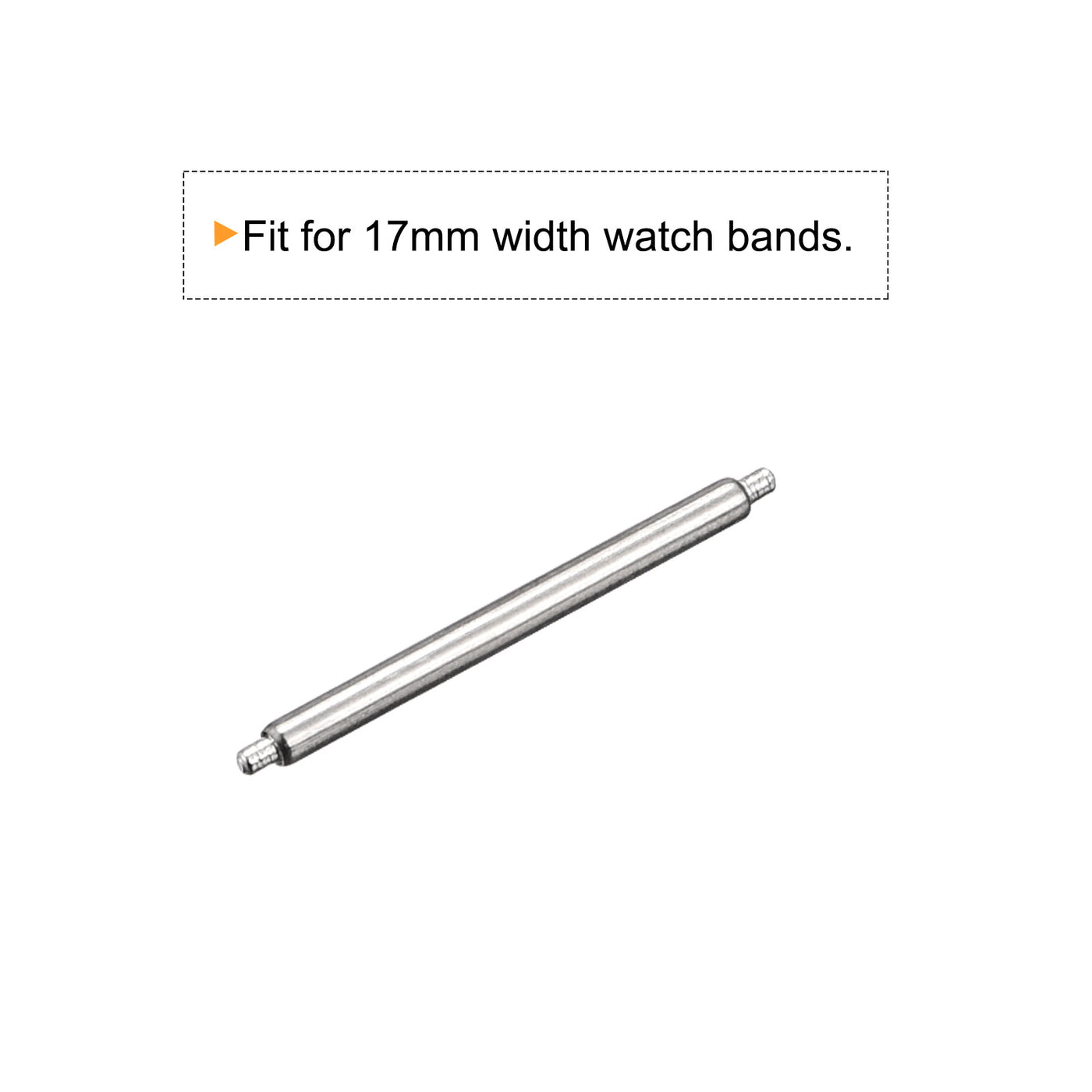 Harfington 20pcs Watch Band Pin 17mm Stainless Steel Spring Bar Pins 1.5mm Dia.