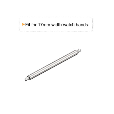 Harfington 20pcs Watch Band Pin 17mm Stainless Steel Spring Bar Pins 1.5mm Dia.