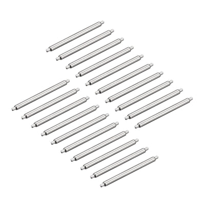 Harfington 20pcs Watch Band Pin 17mm Stainless Steel Spring Bar Pins 1.5mm Dia.