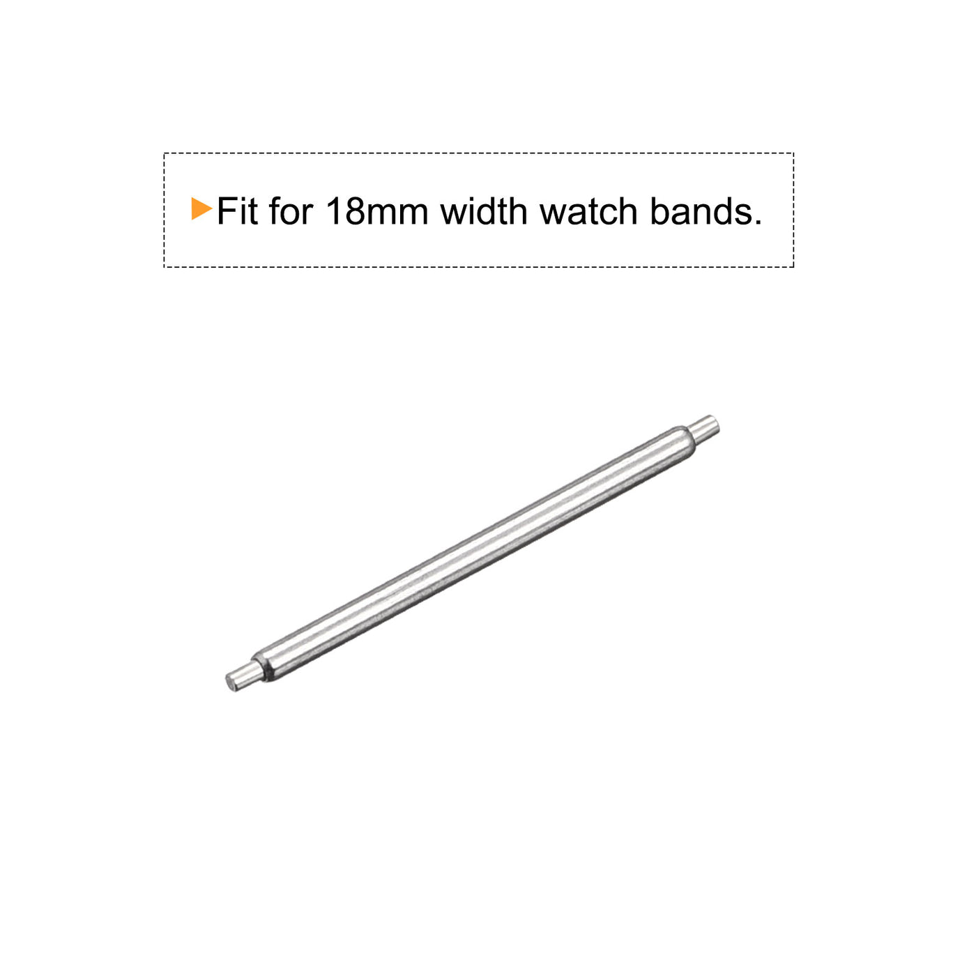 Harfington 20pcs Watch Band Pin 18mm Stainless Steel Spring Bar Pins 1.2mm Dia.