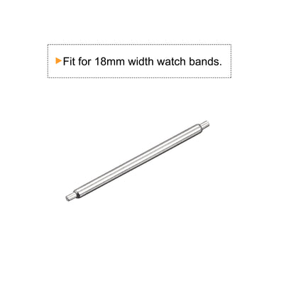 Harfington 20pcs Watch Band Pin 18mm Stainless Steel Spring Bar Pins 1.2mm Dia.