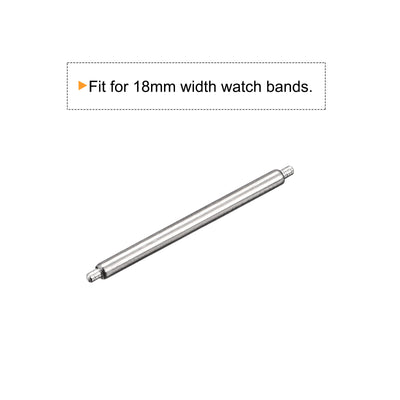 Harfington 20pcs Watch Band Pin 18mm Stainless Steel Spring Bar Pins 1.5mm Dia.