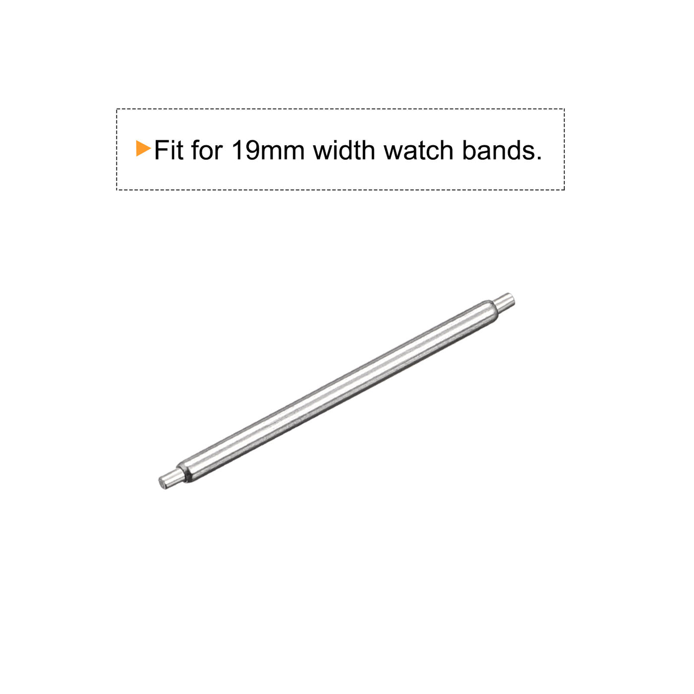 Harfington 20pcs Watch Band Pin 19mm Stainless Steel Spring Bar Pins 1.2mm Dia.
